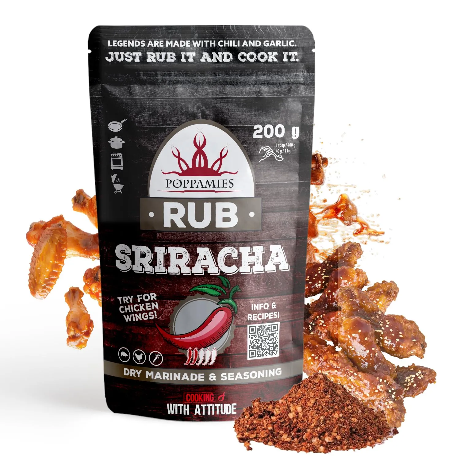 Poppamies Louisiana Cajun Rub spezie barbecue 200 g delicato