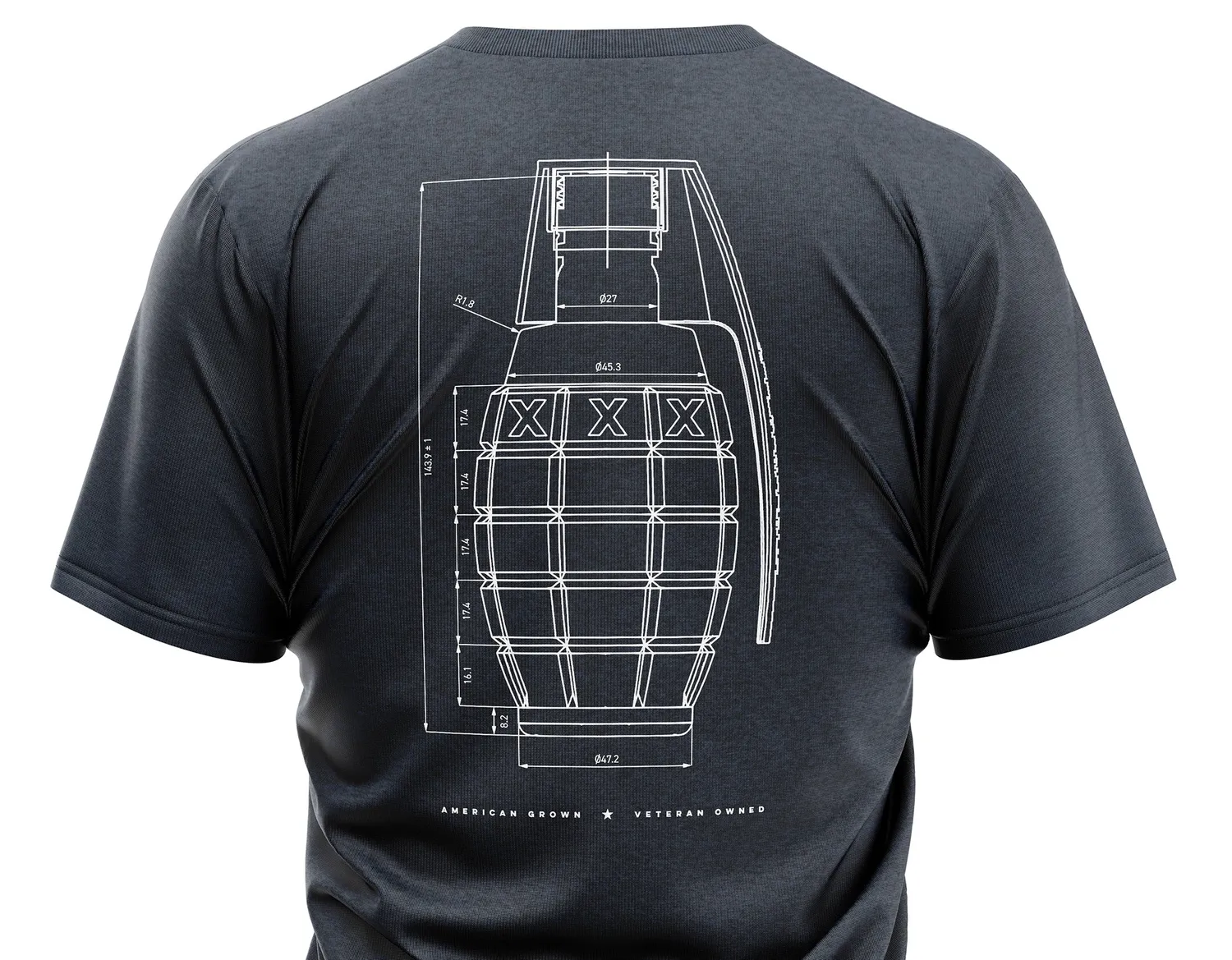 The General's Blueprint maglietta cotone blu navy uomo