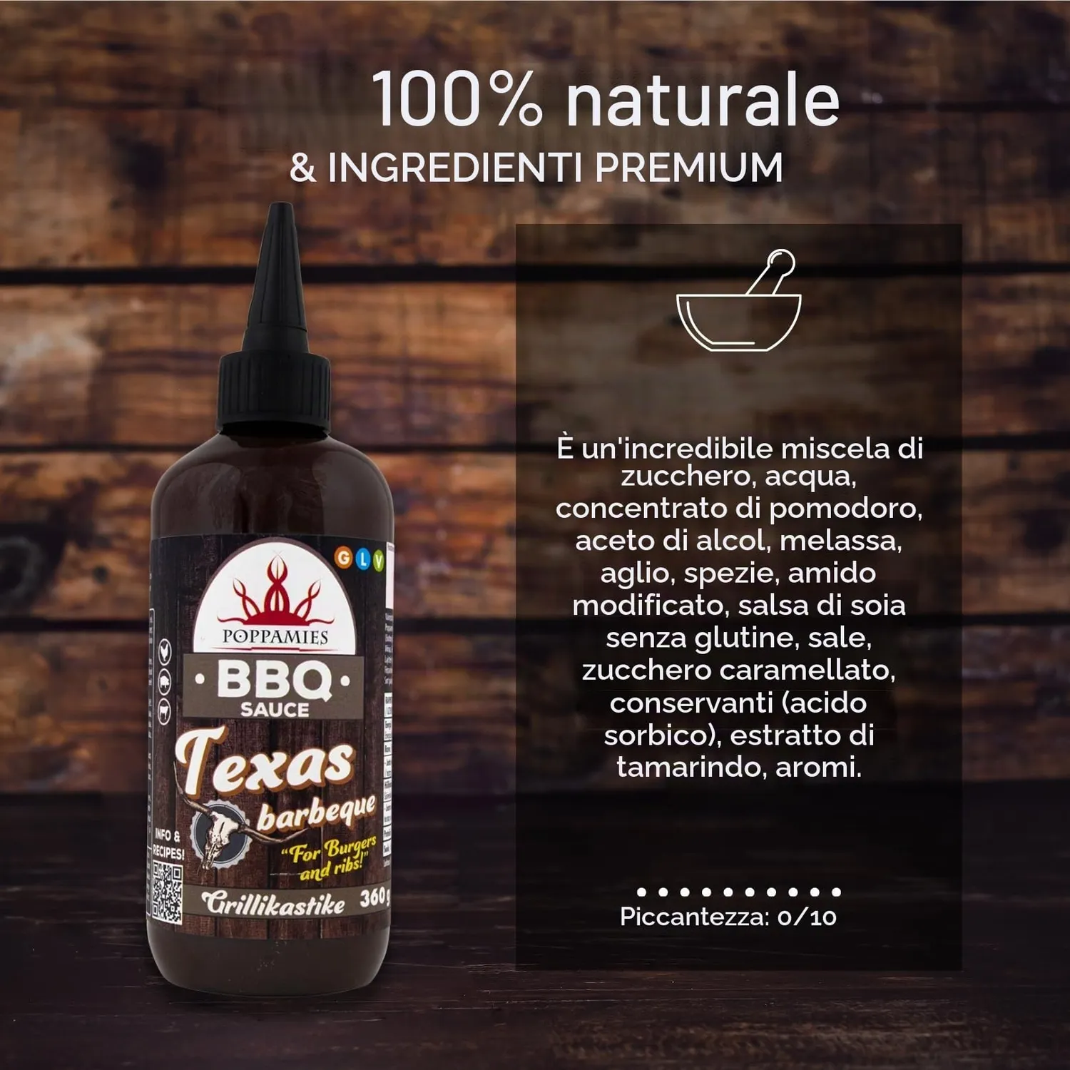 Poppamies Texas salsa barbecue 360g affumicata