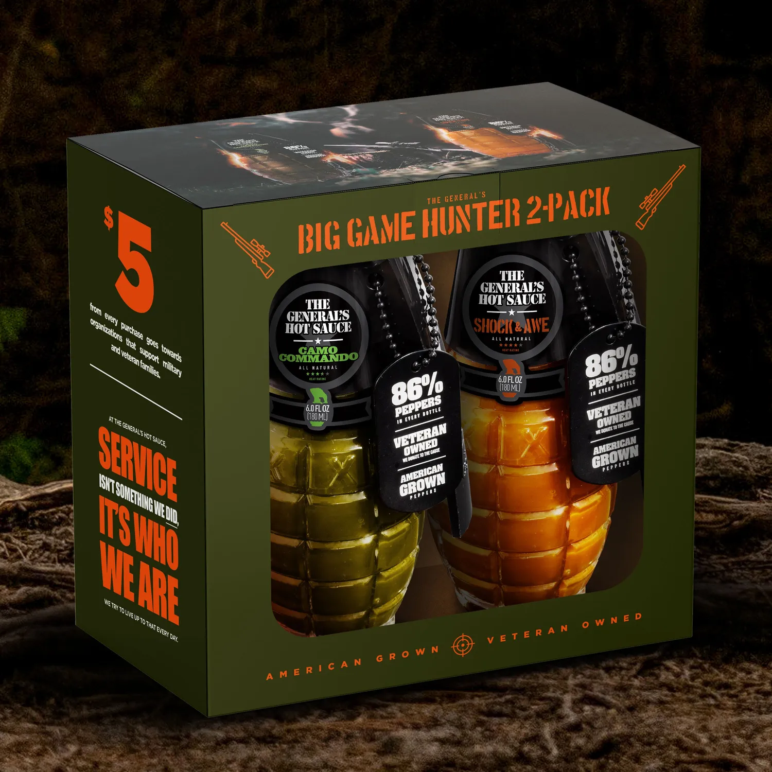 The General's Hot Sauce Big Game Hunter duo salsa 2 pezzi