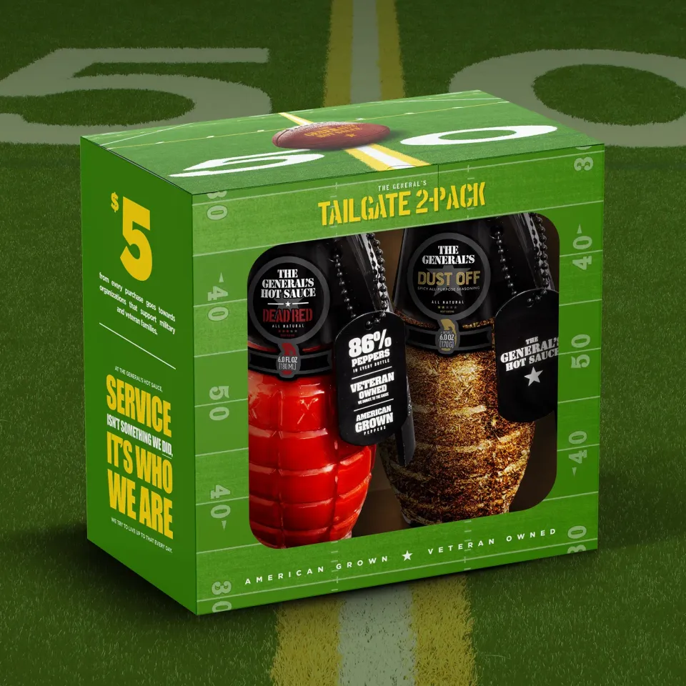 The General's Tailgate box regalo salsa Dead Red + spezie media
