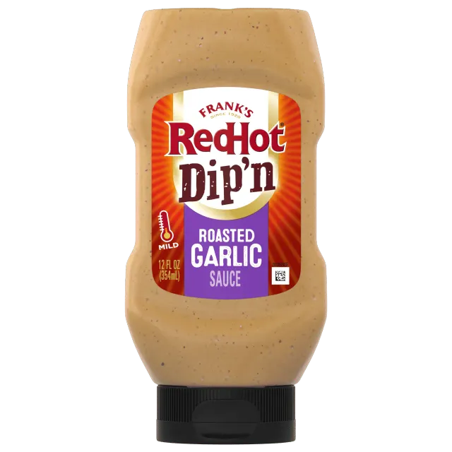 Frank's RedHot Roasted Garlic salsa dip 355 ml aglio arrosto