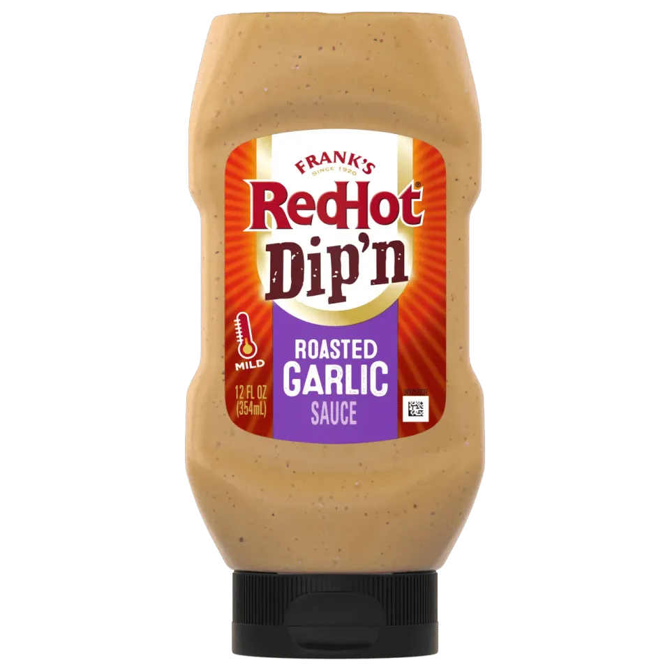Frank's RedHot Roasted Garlic salsa dip 355 ml aglio arrosto