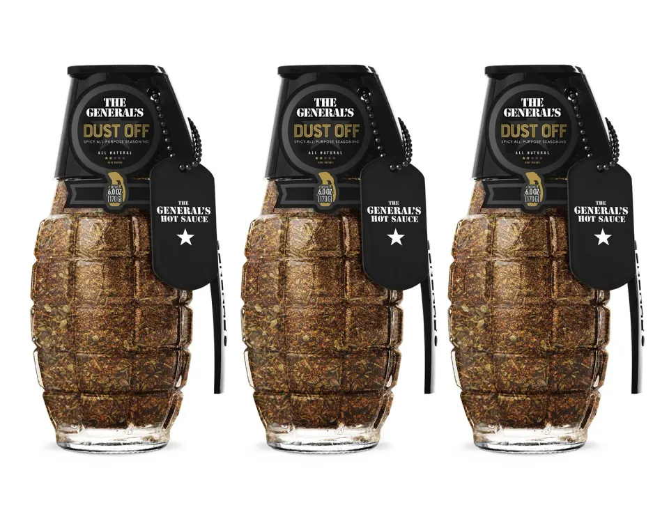 The General's Hot Sauce Dust Off condimento piccante 3 pezzi habanero