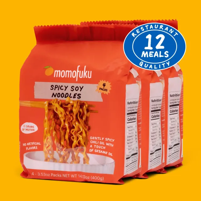 Momofuku Spicy Soy Noodles piccanti 12 pack gusto soia