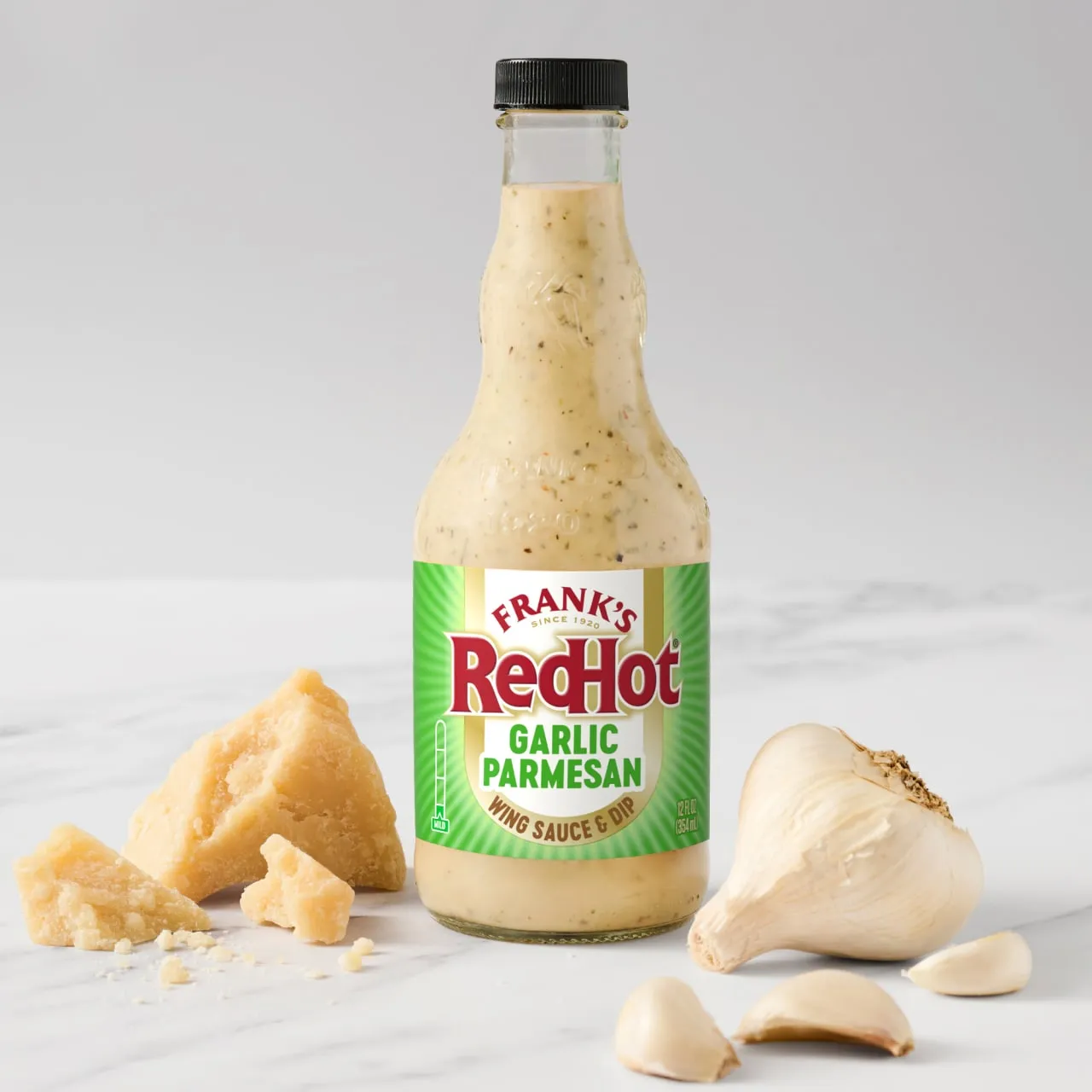 Frank's RedHot Garlic Parmesan salsa wings 355 ml piccantezza leggera